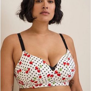 Wire free push up bra